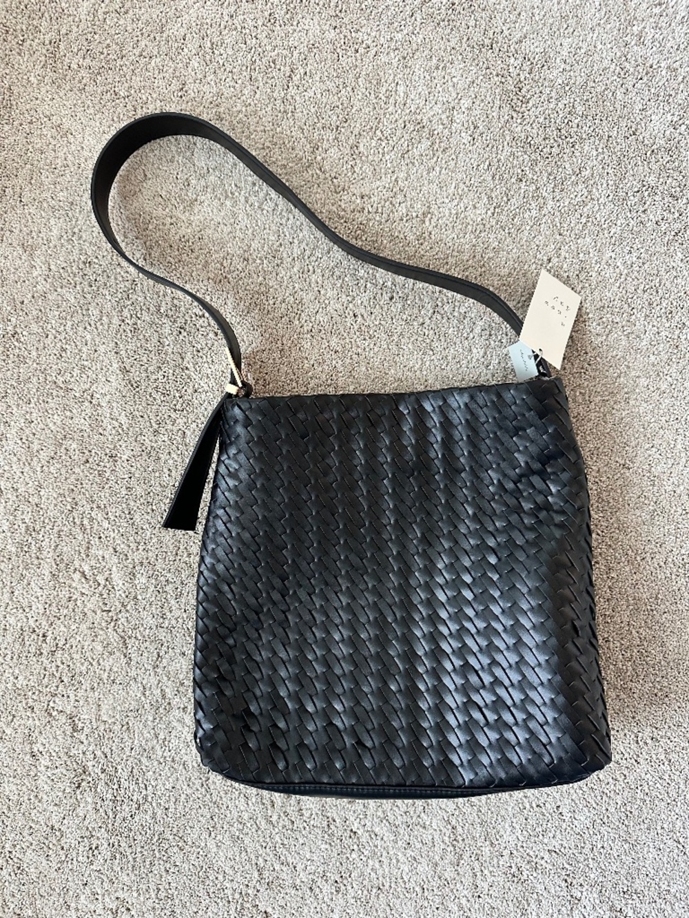 A New Day Black Woven Bag